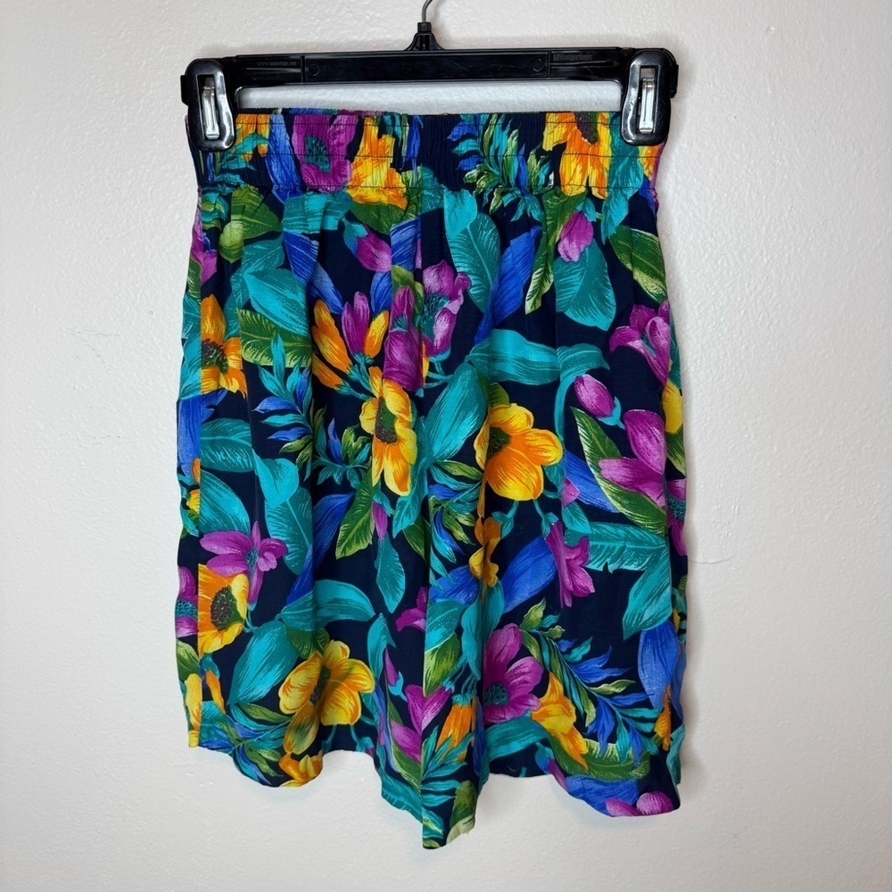 Vintage 1970s80s Try1 Made In Usa Floral High Waisted Shorts